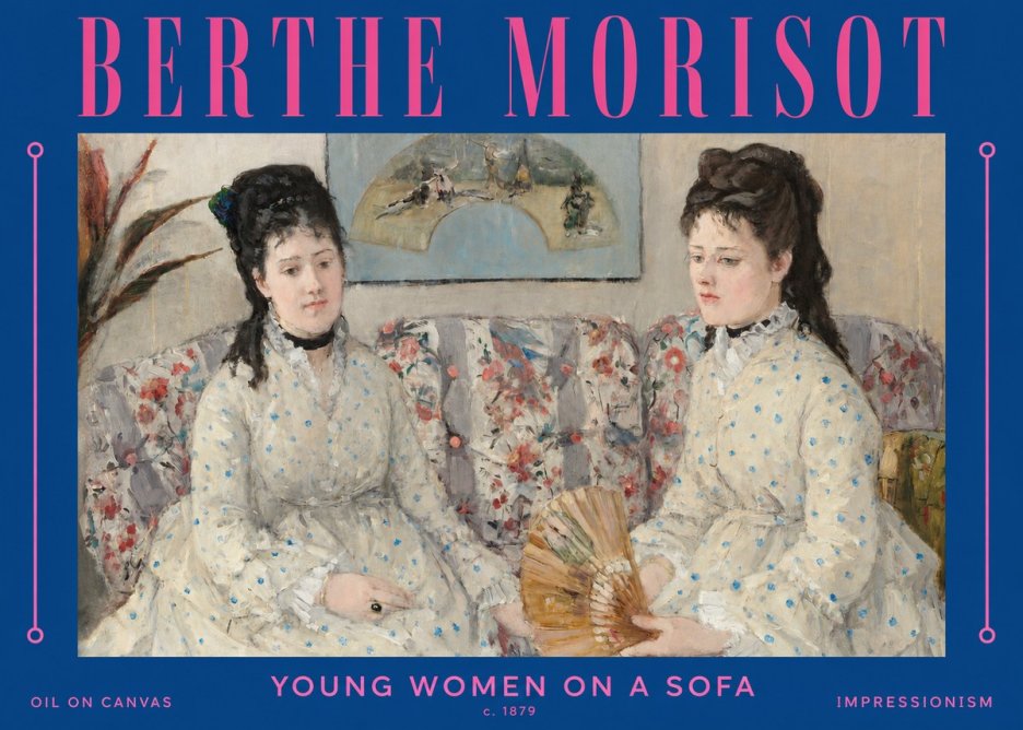 Berthe Morisot Young Women on a Sofa No2 - Poster