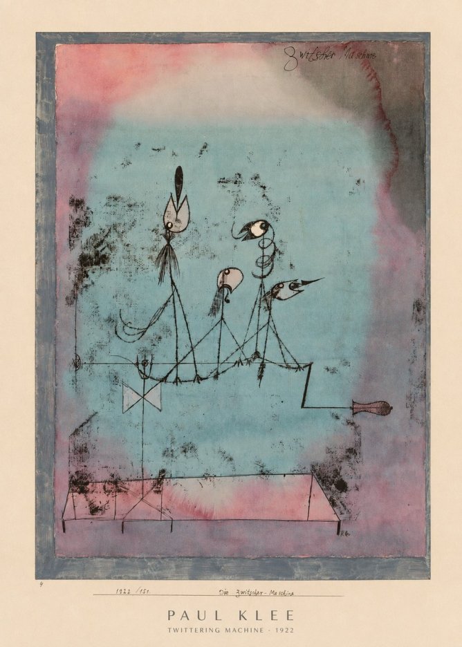 Paul Klee Twittering Machine No6 - Poster
