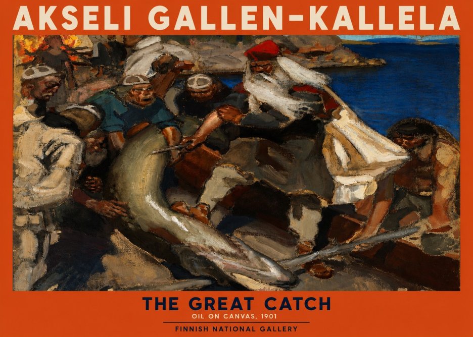 Akseli Gallen-Kallela The Great Catch No2 - Poster
