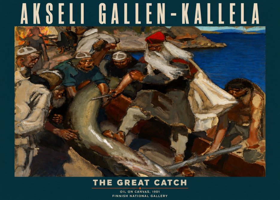 Akseli Gallen-Kallela The Great Catch No4 - Poster