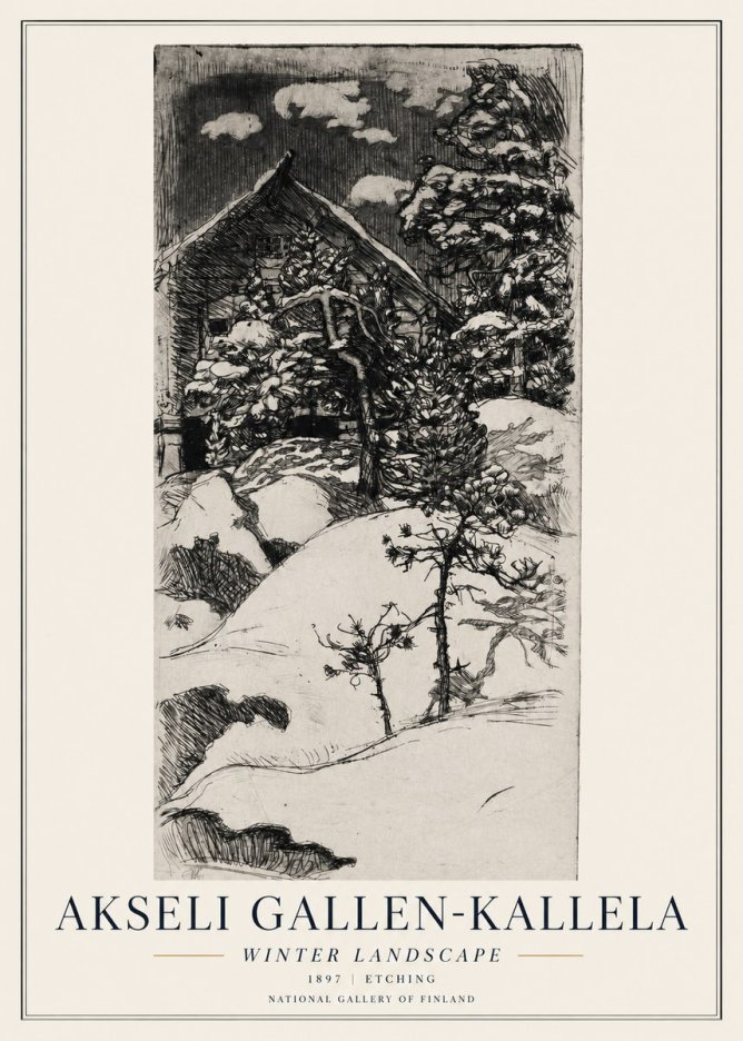 Akseli Gallen-Kallela Winter Landscape I No1 - Poster