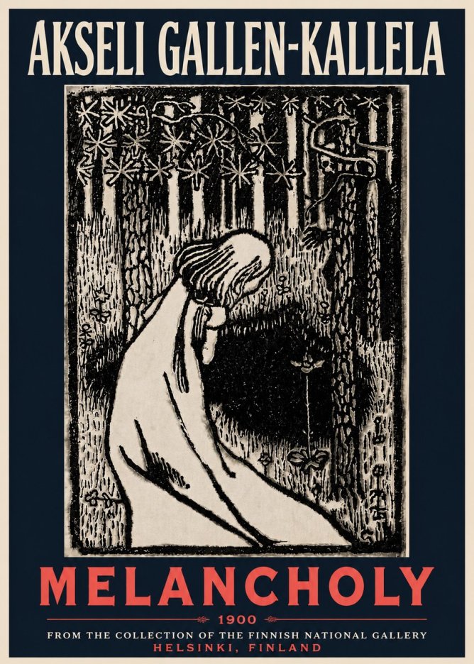 Akseli Gallen-Kallela Melancholy No6 - Poster