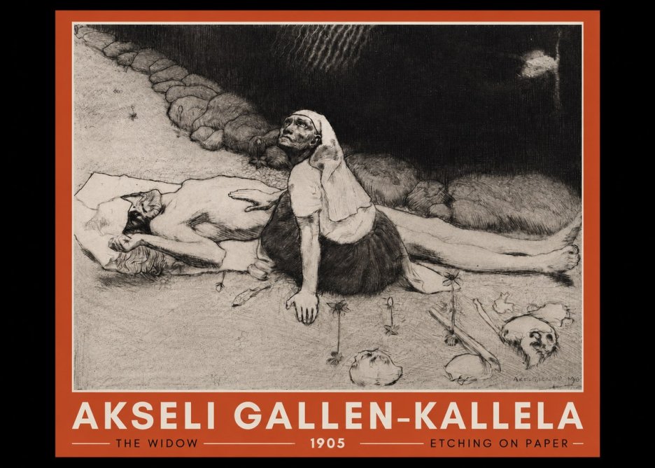 Akseli Gallen-Kallela The Widow No2 - Poster