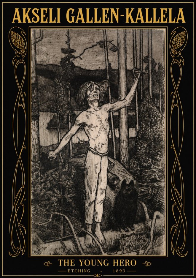 Akseli Gallen-Kallela The Young Hero No2 - Poster