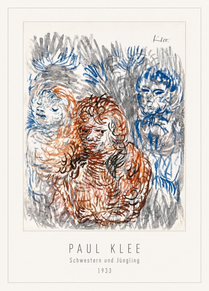 Paul Klee Schwestern Und Jüngling No2 - Poster