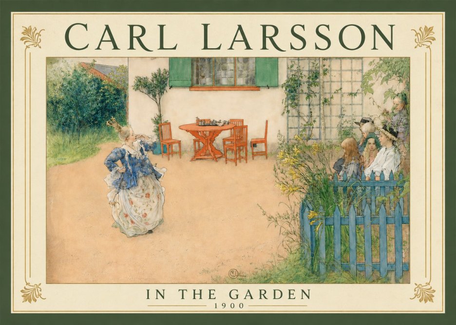 Carl Larsson In the Garden No4 - Poster