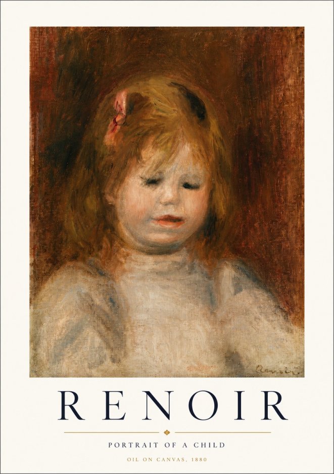 Renoir Portrait of a Child I No3 - Poster