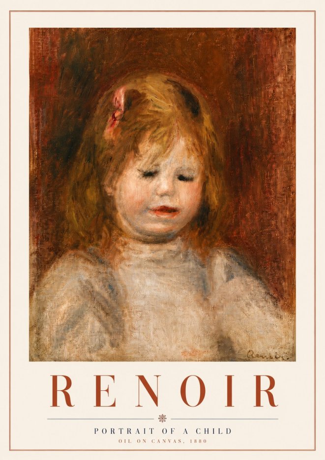 Renoir Portrait of a Child I No5 - Poster