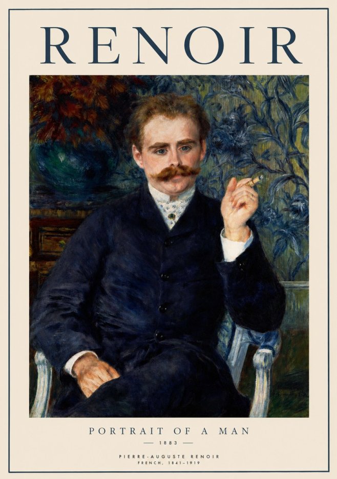 Renoir Portrait of a Man I No1 - Poster