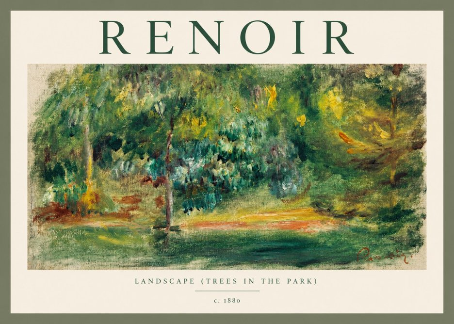 Renoir Landscape (Trees in the Park) No2 - Poster