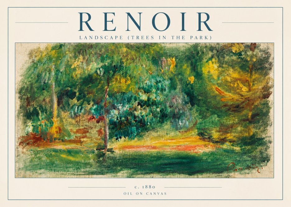 Renoir Landscape (Trees in the Park) No3 - Poster