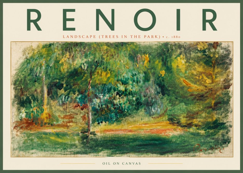Renoir Landscape (Trees in the Park) No5 - Poster