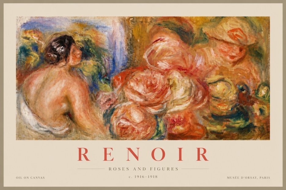 Renoir Roses and Figures No4 - Poster
