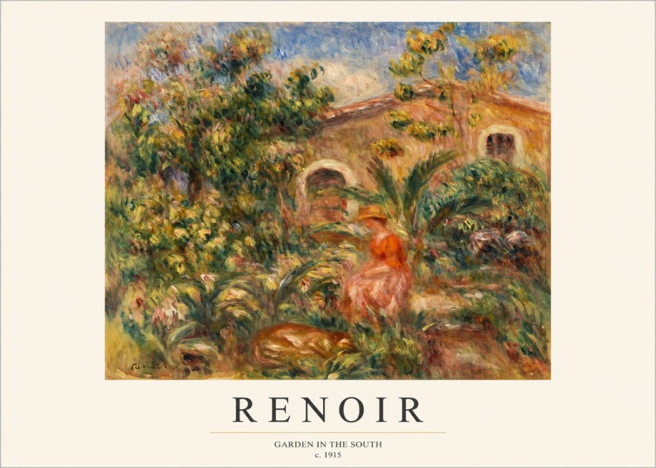 Renoir Garden in the South No1 - Poster