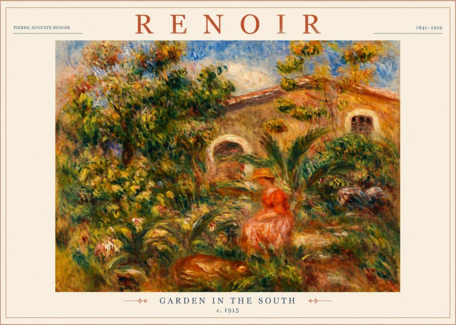 Renoir Garden in the South No3 - Poster