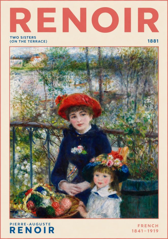 Renoir Two Sisters (on the Terrace) No2 - Poster