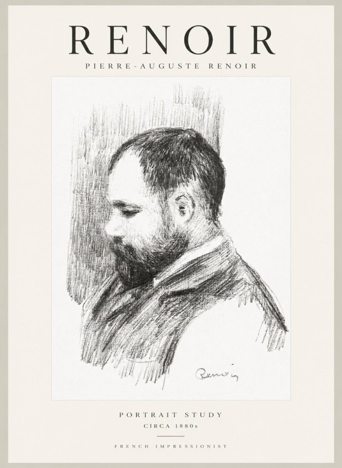 Renoir Portrait Study I No1 - Poster