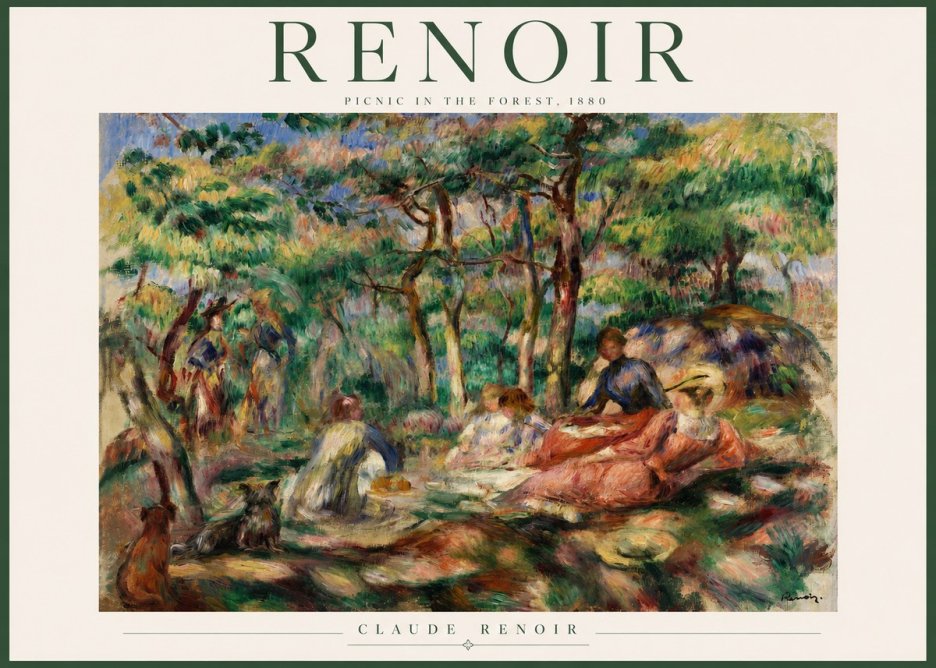 Renoir Picnic in the Forest No3 - Poster