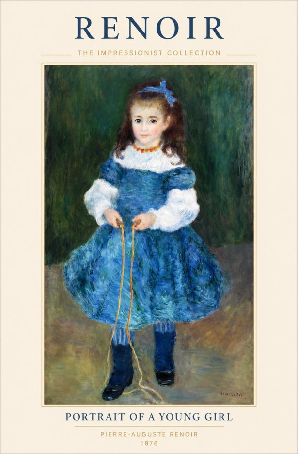 Renoir Portrait of a Young Girl III No1 - Poster