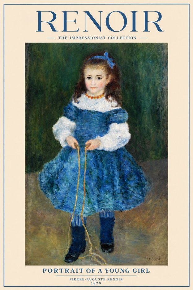 Renoir Portrait of a Young Girl III No2 - Poster