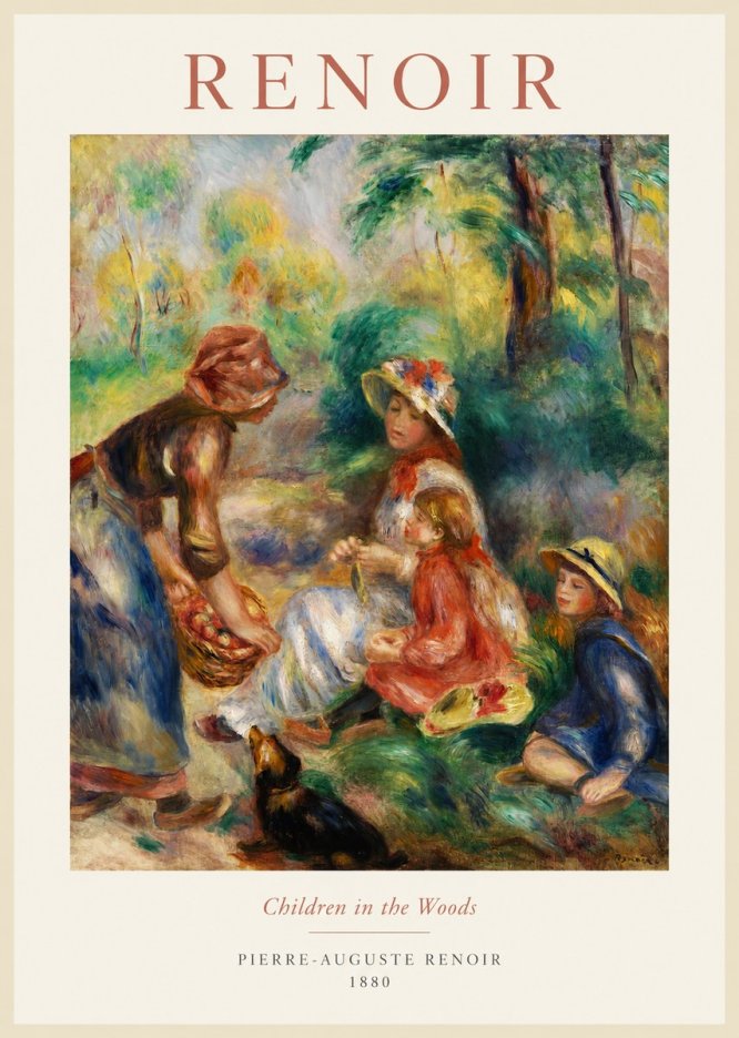 Renoir Children in the Woods No1 - Poster