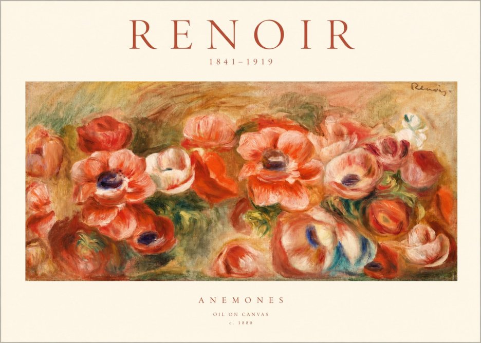 Renoir Anemones No1 - Poster