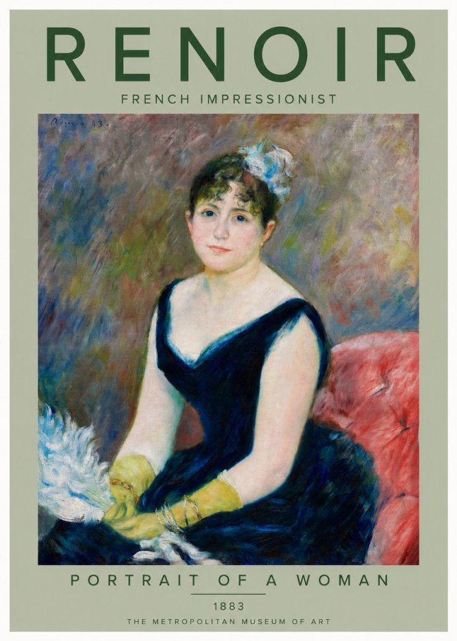 Renoir Portrait of a Woman No6 - Poster