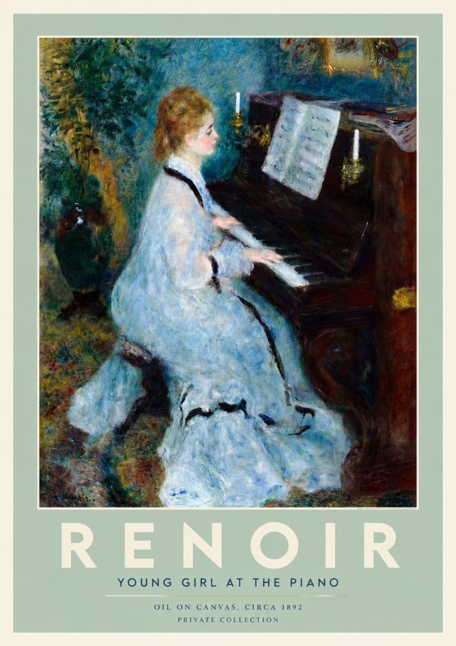 Renoir Young Girl at the Piano No3 - Poster