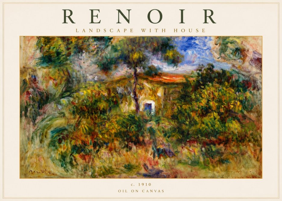 Renoir Landscape with House I No4 - Poster