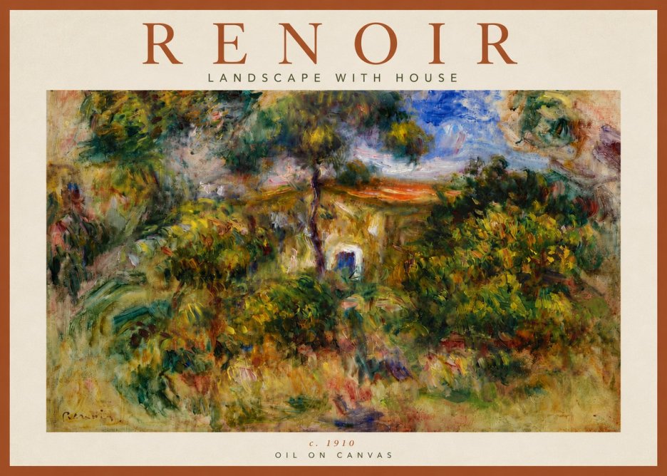 Renoir Landscape with House I No6 - Poster