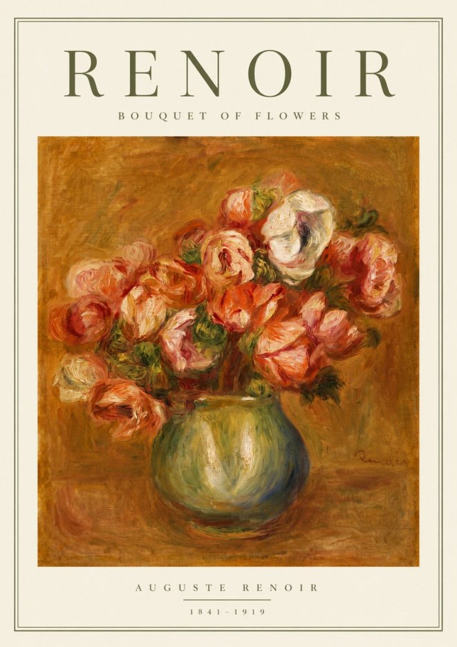Renoir Bouquet of Flowers I No3 - Poster