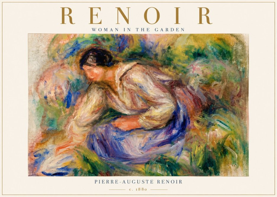 Renoir Woman in the Garden No6 - Poster
