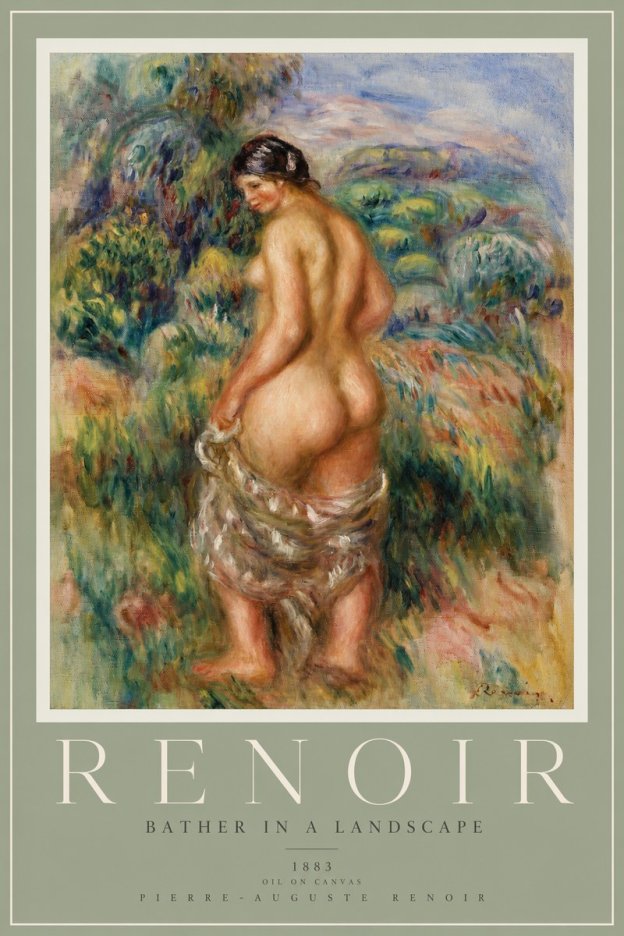 Renoir Bather in a Landscape No2 - Poster