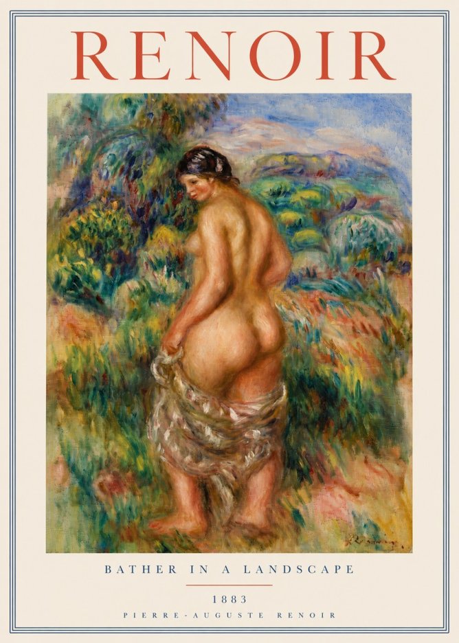 Renoir Bather in a Landscape No3 - Poster