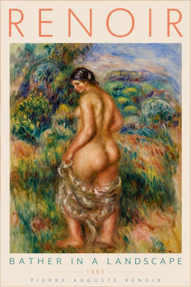 Renoir Bather in a Landscape No4 - Poster