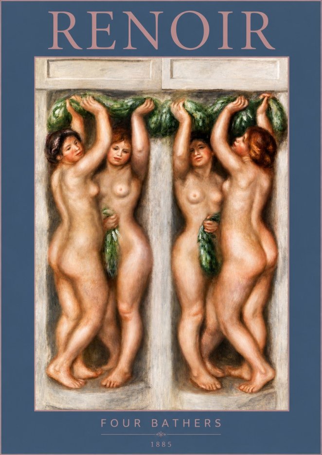 Renoir Four Bathers No3 - Poster