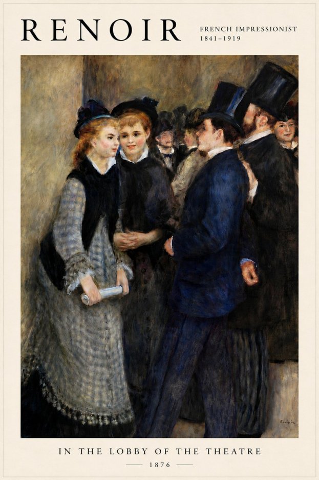 Renoir In the Lobby of the Theatre No3 - Poster
