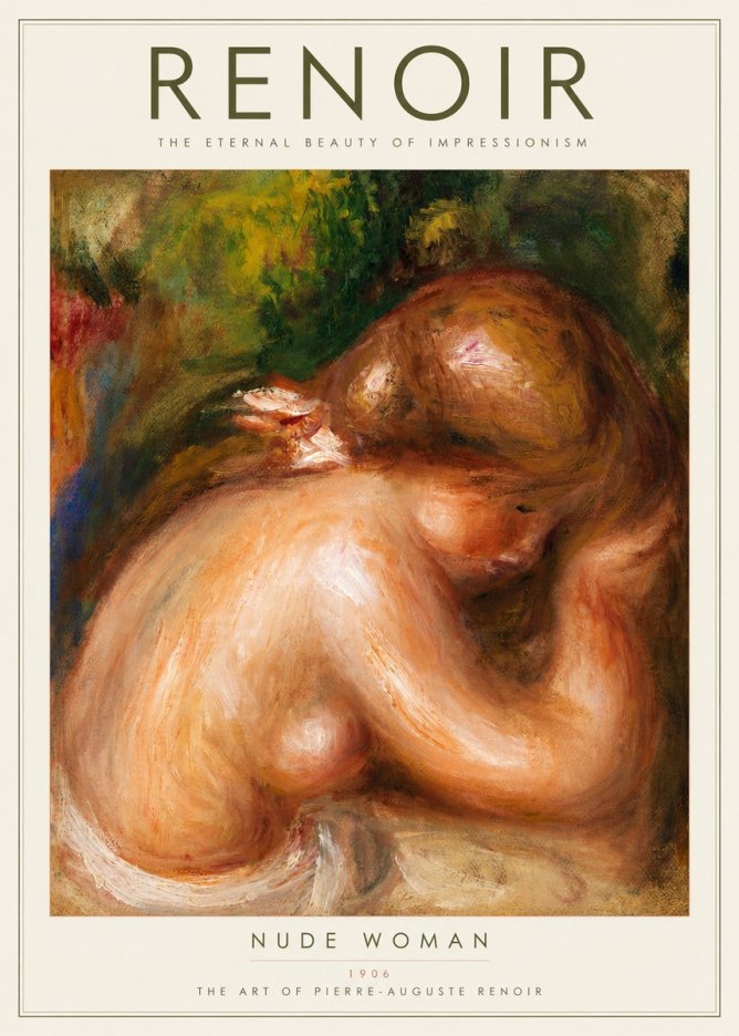 Renoir Female Nude, C. 1910 No2 - Poster
