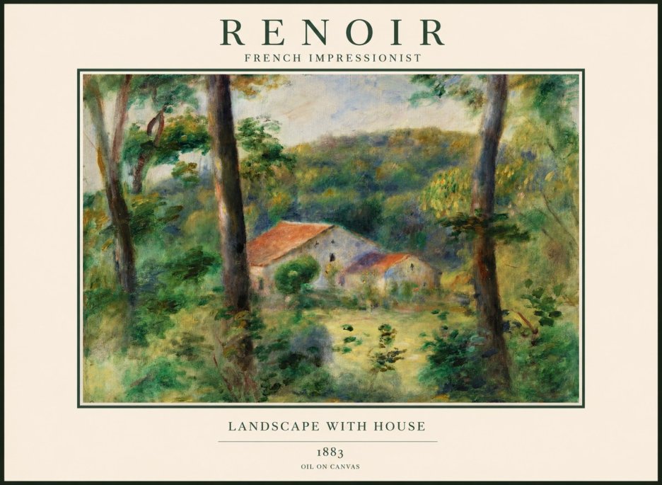 Renoir Landscape with House II No1 - Poster