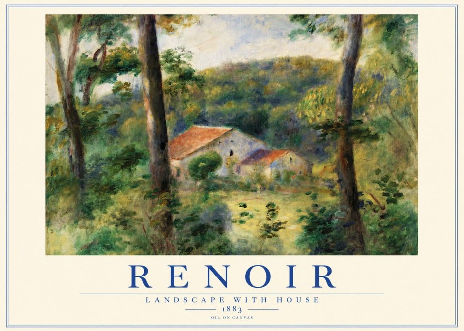 Renoir Landscape with House II No2 - Poster