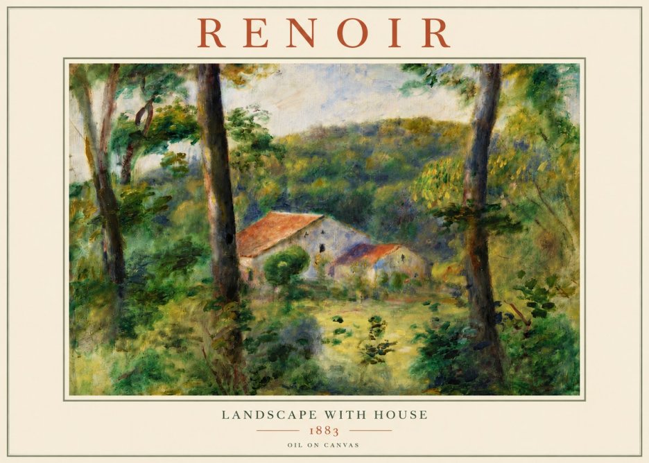 Renoir Landscape with House II No4 - Poster