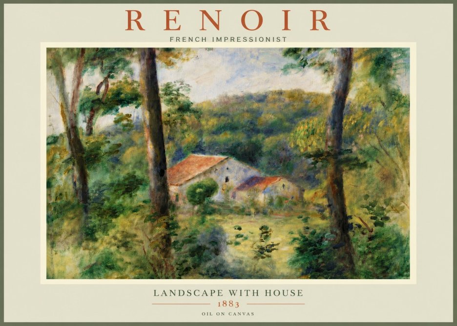 Renoir Landscape with House II No6 - Poster