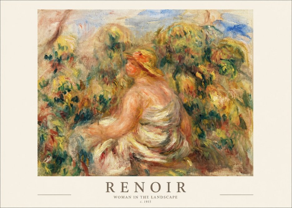 Renoir Woman in a Garden (Study) No2 - Poster