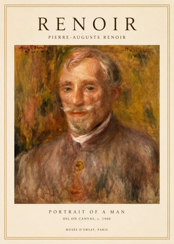 Renoir Portrait of a Man II No1 - Poster