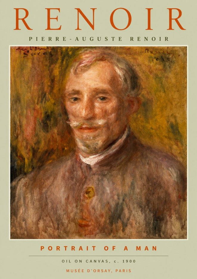 Renoir Portrait of a Man II No2 - Poster