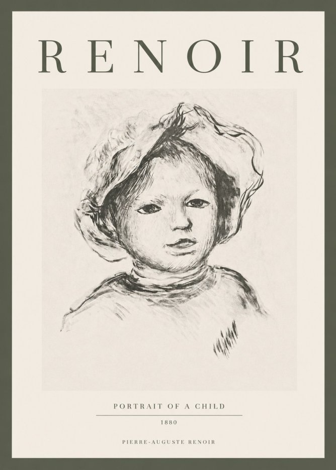 Renoir Portrait of a Child II No3 - Poster