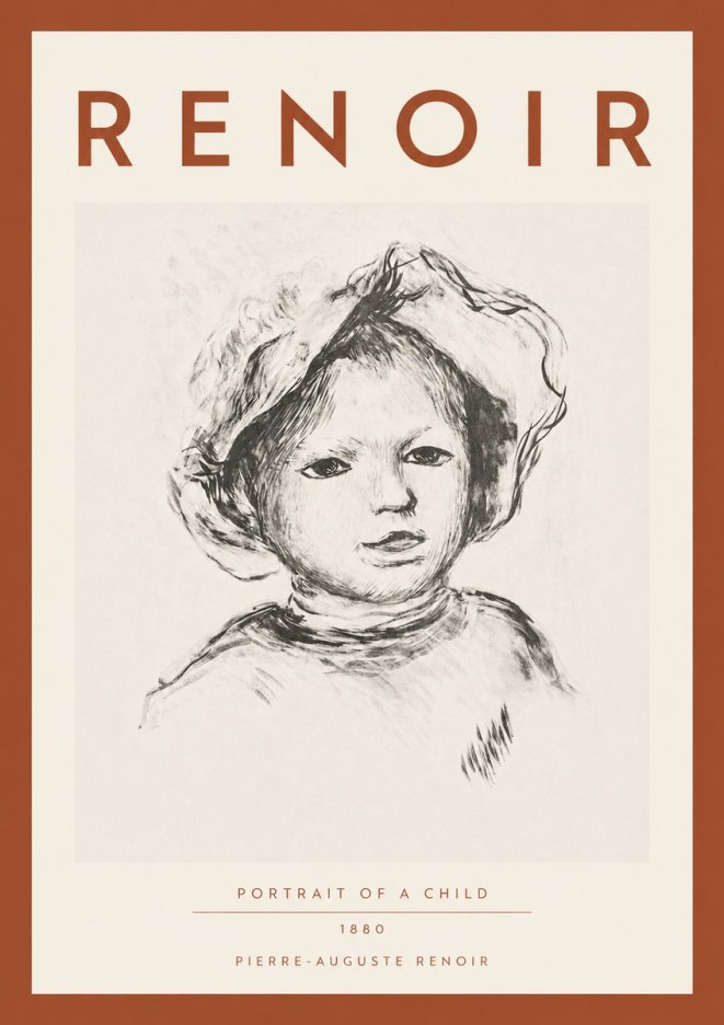 Renoir Portrait of a Child II No4 - Poster