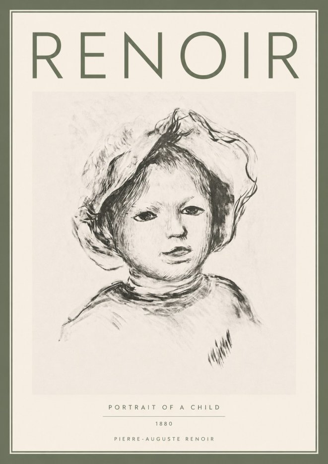 Renoir Portrait of a Child II No5 - Poster