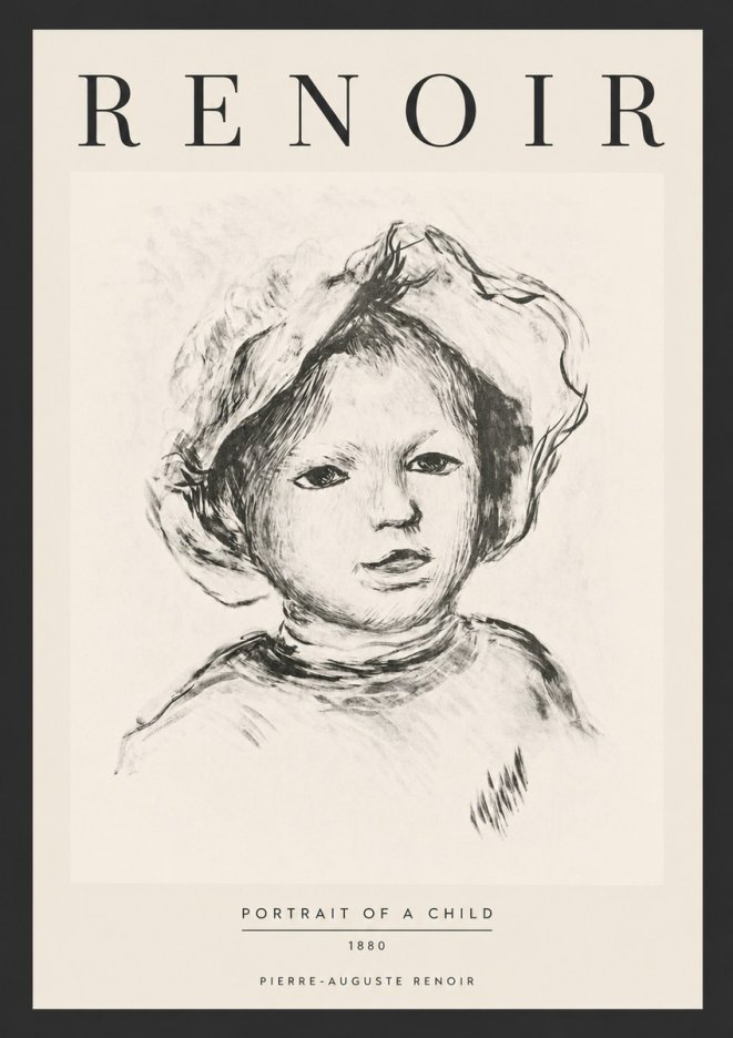 Renoir Portrait of a Child II No6 - Poster