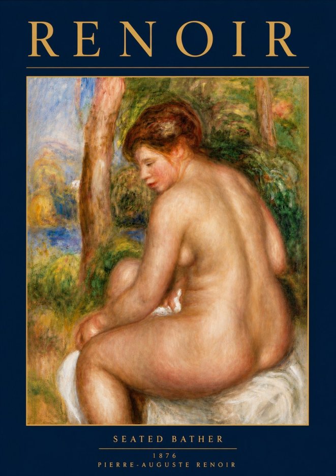 Renoir Seated Bather No5 - Poster